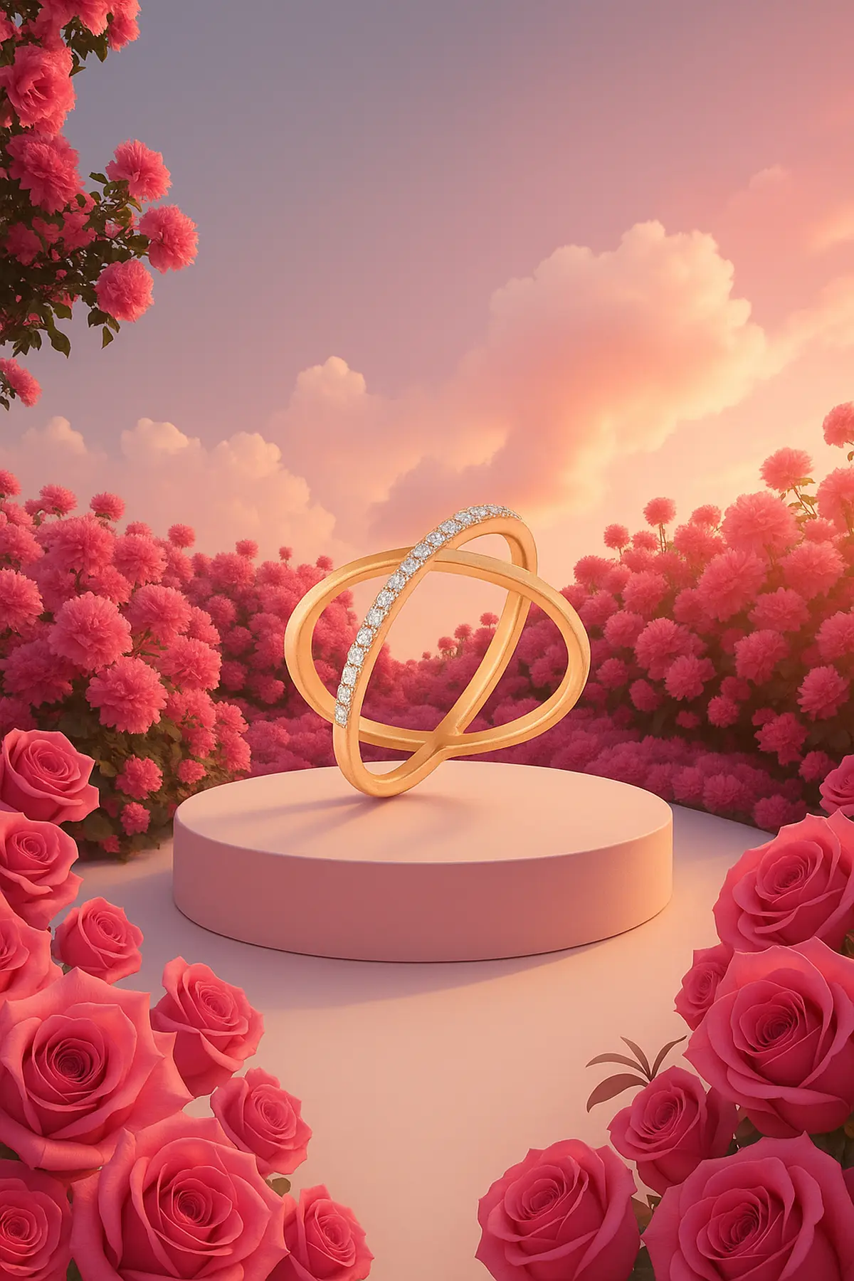 Starlight Infinity Crown  infinity curves combined with crown artistry.